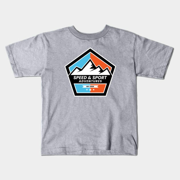 Speed & Sport Pentagon Medium logo Kids T-Shirt by Speed & Sport Adventures